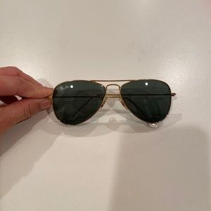 Ray-Ban toddler aviators classic green and gold frame